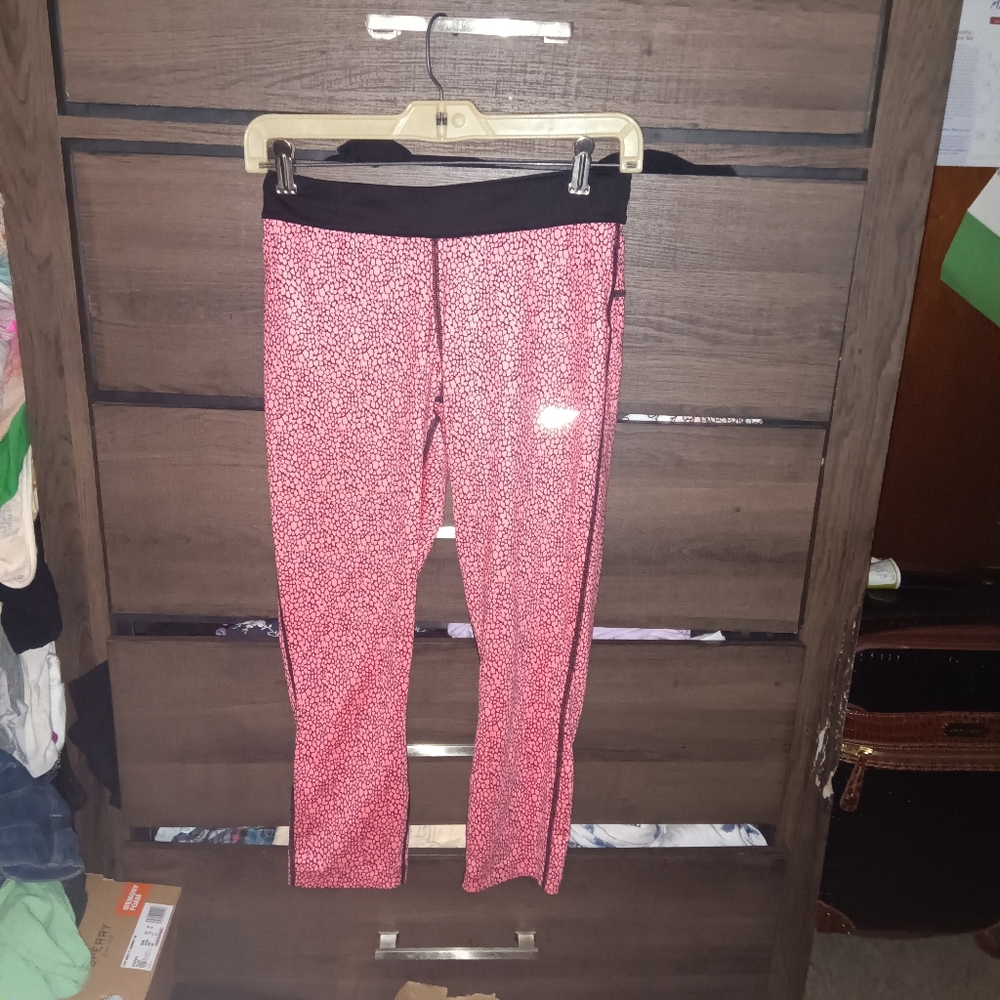 Nike Pink and Black Leggings